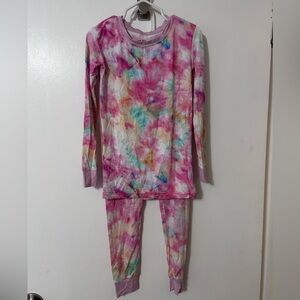 Little Sleepies Pink Multi Tie-Dye Long-Sleeve Pajama Set